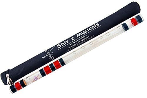 Acrylic (Transparent) F Sharp Base Bansuri Flute (Right Hand) 27 inches (68.58 cm)