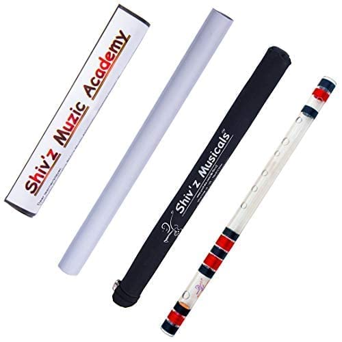 Acrylic (Transparent) F Sharp Base Bansuri Flute (Right Hand) 27 inches (68.58 cm)