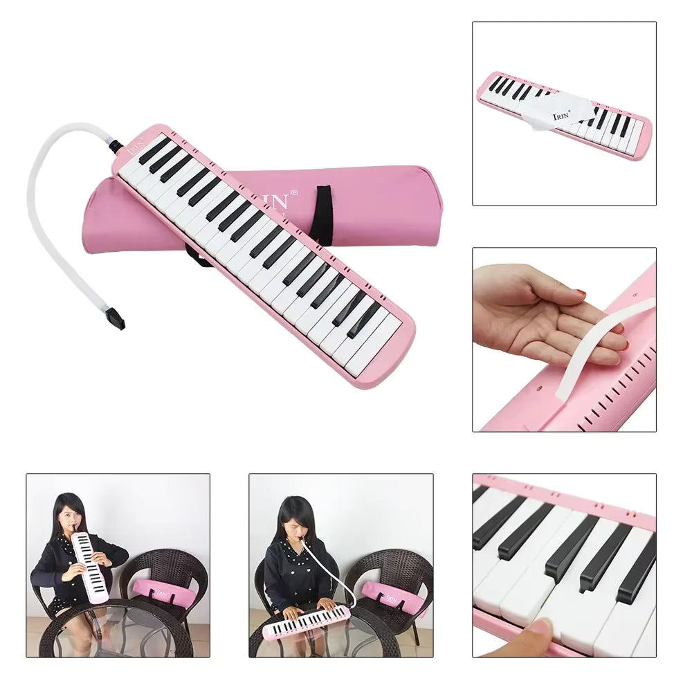 IRIN 37 Piano Keys Melodica Pianica Musical Instrument with Carrying Bag Cleaning Cloth for Students Beginners Kids