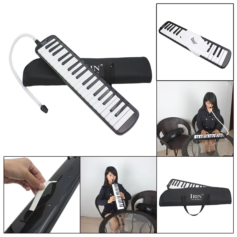 IRIN 37 Piano Keys Melodica Pianica Musical Instrument with Carrying Bag Cleaning Cloth for Students Beginners Kids