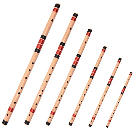 Combo Set B Natural Base A Natural Base G Natural Base F Natural Base E Natural Base and D Natural Base Right Hand Bansuri (Flutes)