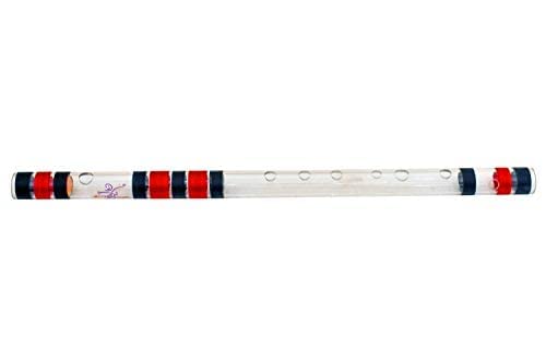 Acrylic (Transparent) A Natural Base Bansuri Flute (Right Hand) 23 inches (58.42 cm)