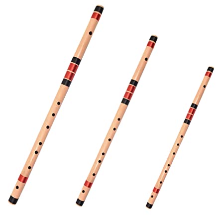 Combo Set A Natural Base G Natural Base and E Natural Base Right Hand Bansuri (Flutes)