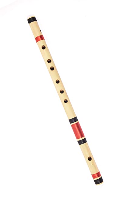 G Natural Medium Bansuri Flute Clearance sale (Left Hand) 13.4 inches (34.03 cm)