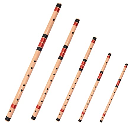 Combo Set A Base B Base G Base F Base and E Base Right Hand Bansuri (Flutes)